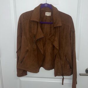 Jolt Women's Tan Suede Jacket